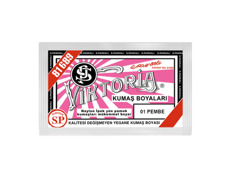 Kimyacınız - 1 Pembe Renk Kumaş Boyası Viktoria