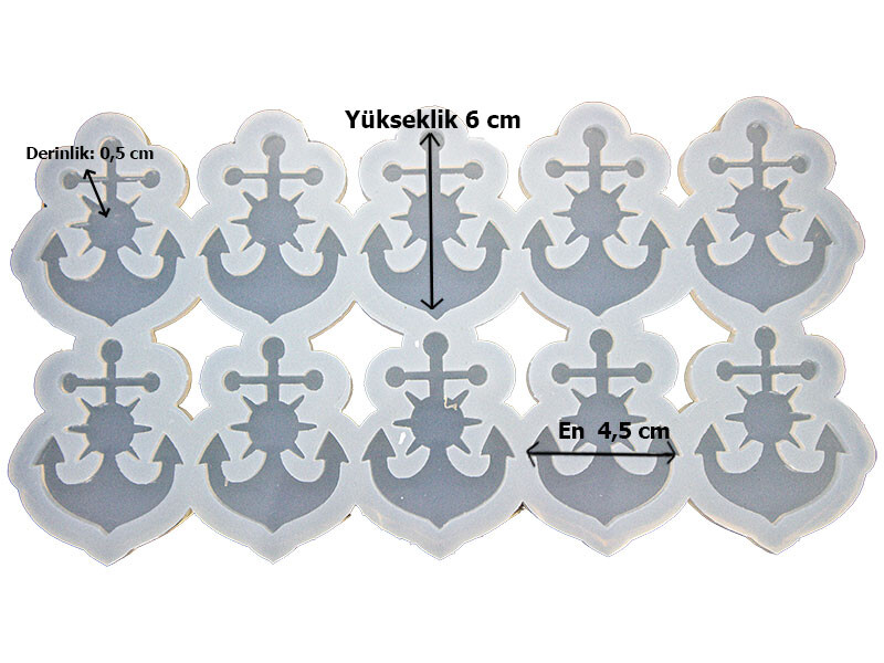 10'lu Deniz Çapası Magnet Epoksi Kalıbı EPK-775 - 2