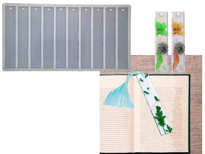 10'lu Düz Kare Model Kitap Ayracı Epoksi Reçine Kalıbı EPK-849 - 1