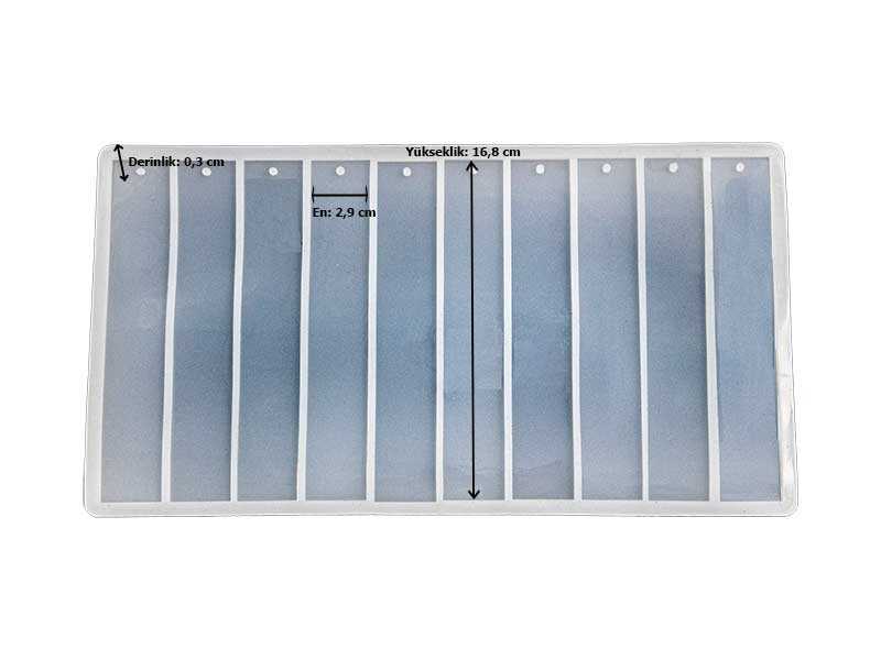 10'lu Düz Model Kitap Ayracı Epoksi Kalıbı EPK-521 - 2
