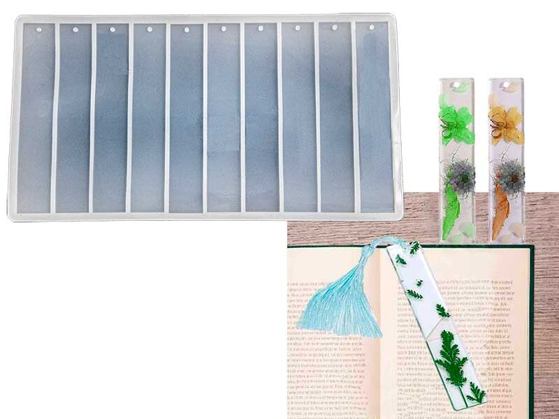 10'lu Düz Model Kitap Ayracı Epoksi Kalıbı EPK-521 - Kimyacınız