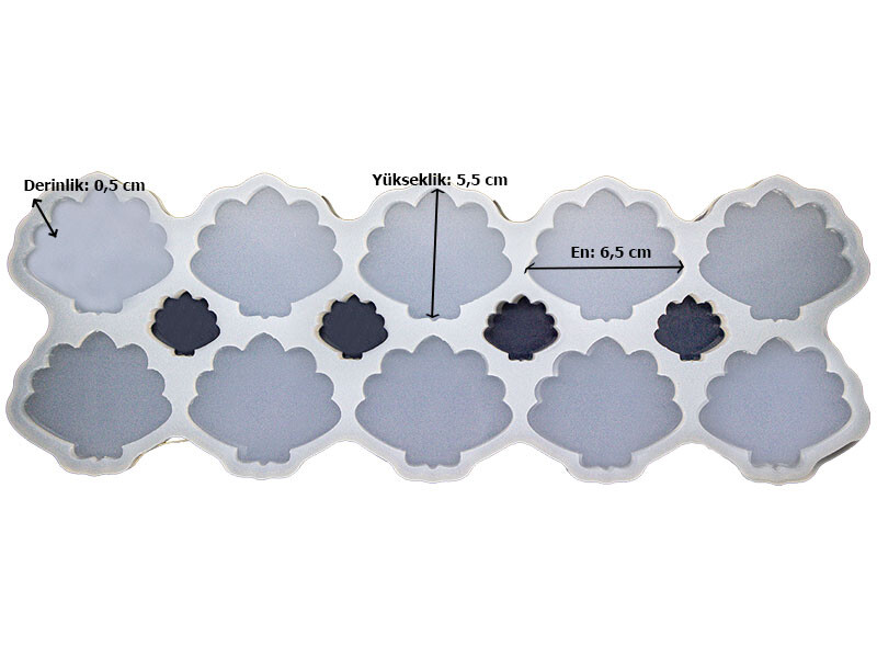 10'lu İstiridye Magnet Epoksi Kalıbı EPK-730 - 2