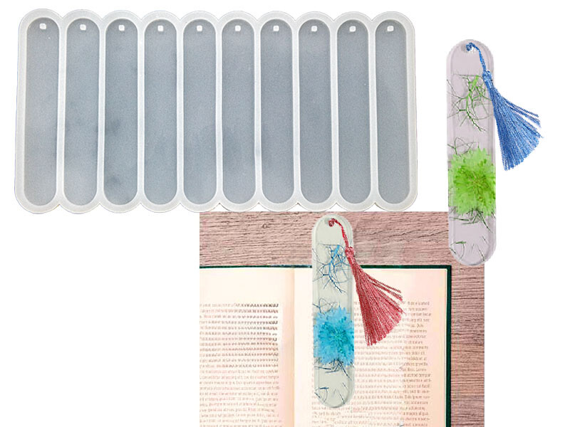 10'lu Oval Kitap Ayracı Epoksi Reçine Kalıbı EPK-857 - Kimyacınız