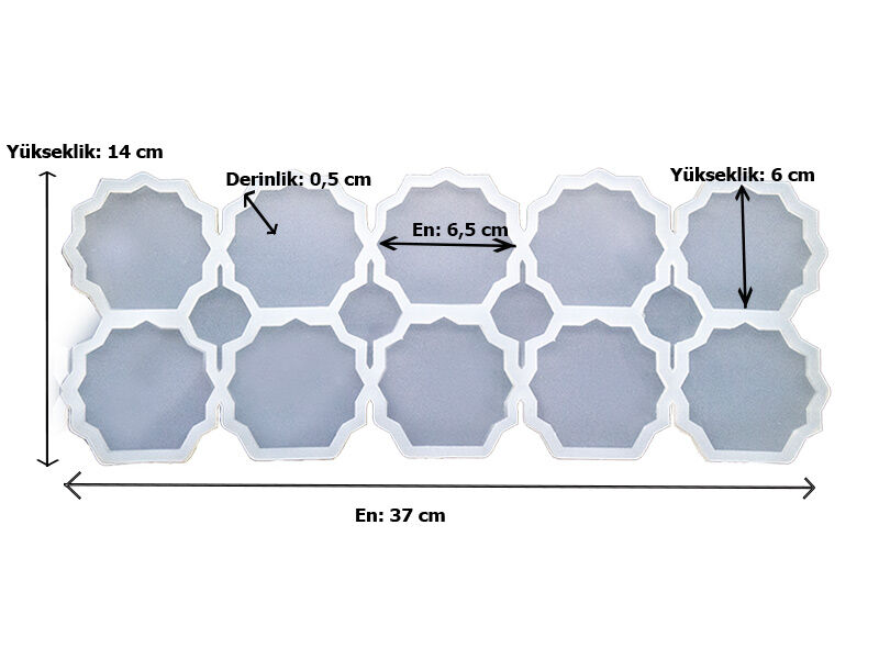 10'lu Shell Model Magnet Epoksi Kalıbı EPK-814 - 2