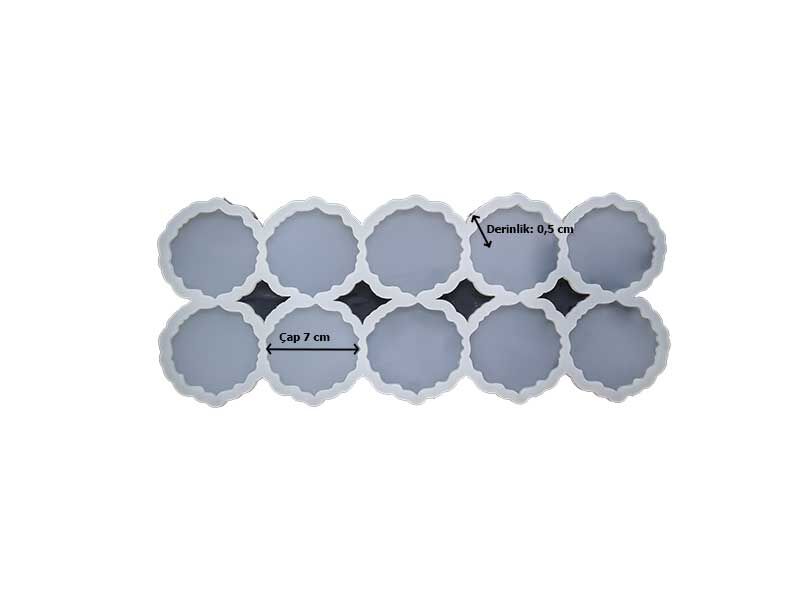 10'lu Tırtıklı Magnet Epoksi Kalıbı EPK-564 - 2