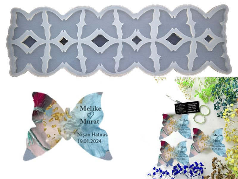 12'li Kelebek Magnet Epoksi Kalıbı EPK-765 - 1