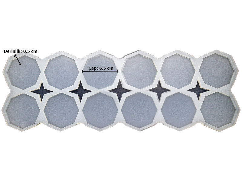 12'li Sekizgen Model Magnet Epoksi Kalıbı EPK-712 - 2