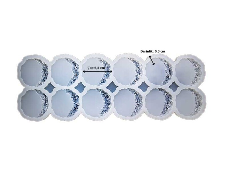 12'li Taş Kırığı Magnet Epoksi Kalıbı EPK-565 - 3