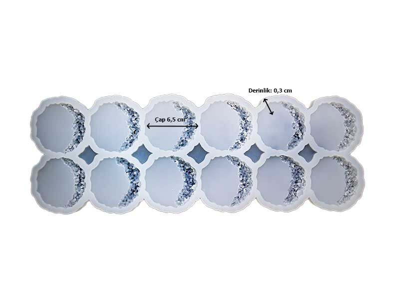 12'li Taş Kırığı Magnet Epoksi Kalıbı EPK-565 - 3