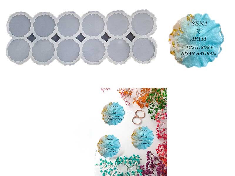 12'li Tırtıklı Magnet Epoksi Kalıbı EPK-533 - Kimyacınız