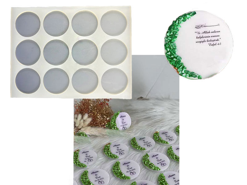 12'li Yuvarlak Magnet Epoksi Kalıbı EPK-322 - 1