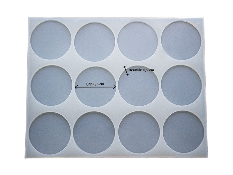 12'li Yuvarlak Magnet Epoksi Kalıbı EPK-653 - 3