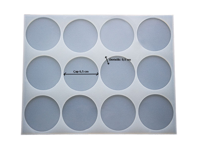 12'li Yuvarlak Magnet Epoksi Kalıbı EPK-653 - 3