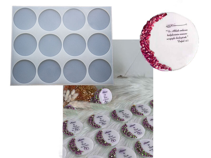 12'li Yuvarlak Magnet Epoksi Kalıbı EPK-653 - Kimyacınız