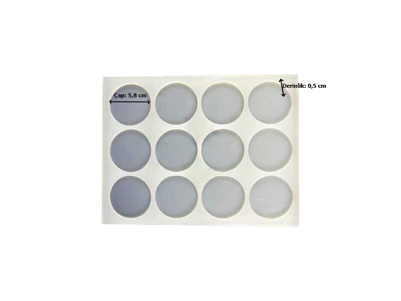 12'li Yuvarlak Magnet Epoksi Reçine Kalıbı EPK-322 - 2