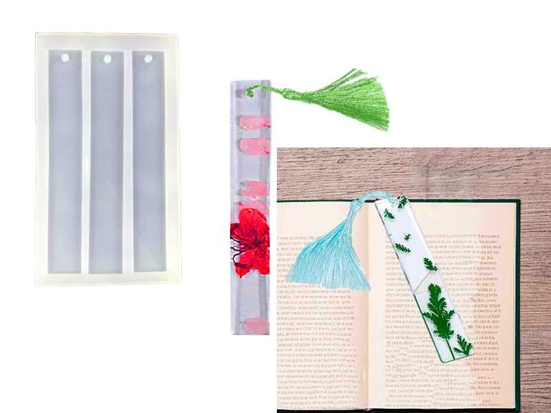 3'lü Düz Model Kitap Ayracı Epoksi Kalıbı EPK-356 - Kimyacınız