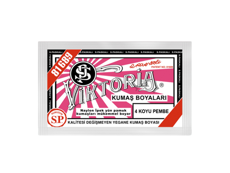Kimyacınız - 4 Koyu Pembe Renk Kumaş Boyası Viktoria