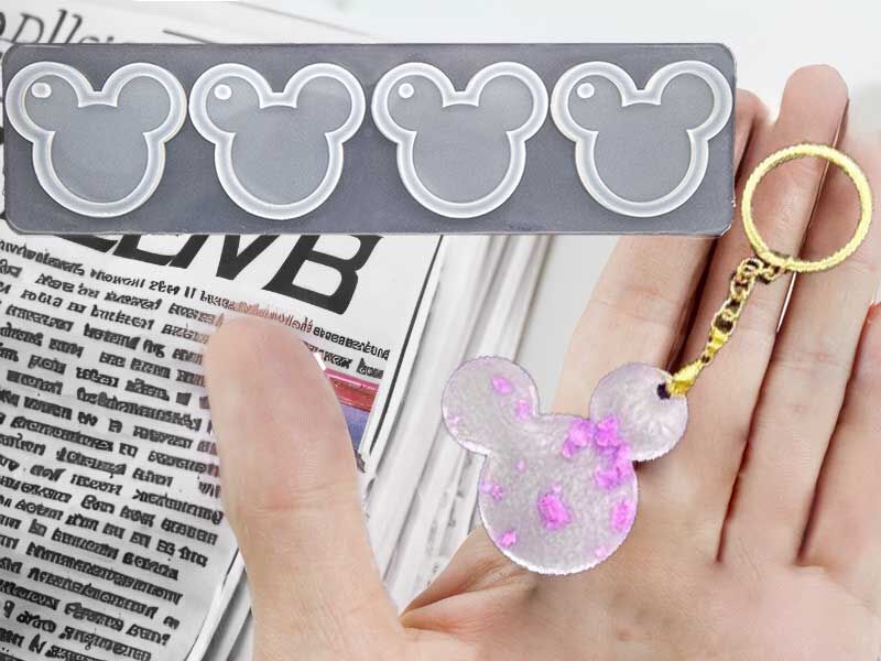 4'lü Mickey Mouse Anahtarlık Epoksi Kalıbı EPK-795 - 1