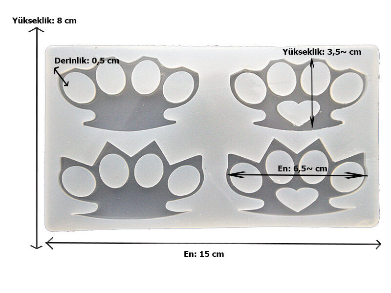 4'lü Muşta Magnet Epoksi Kalıbı EPK-836 - 2