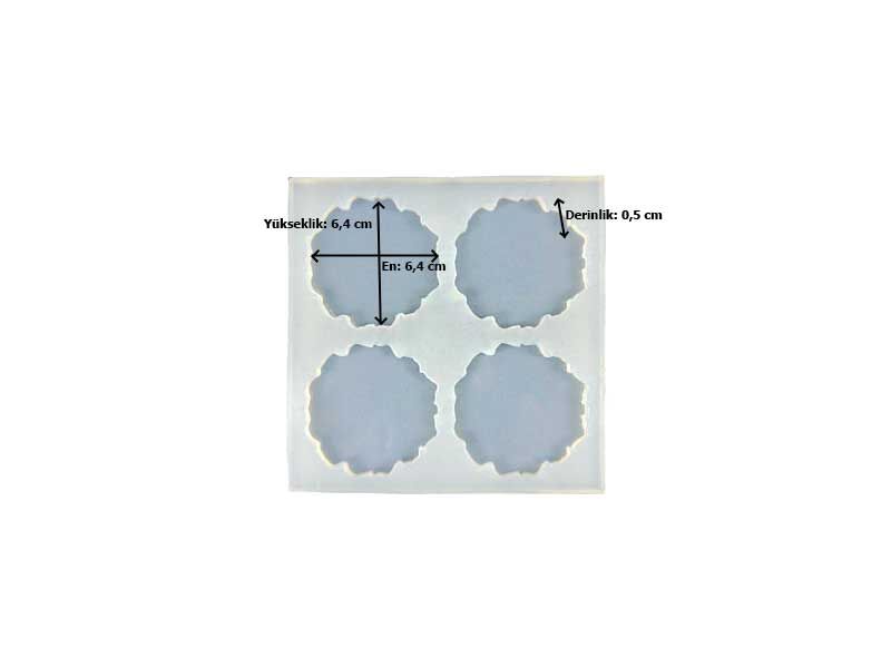 4'lü Tırtıklı Magnet Epoksi Kalıbı EPK-331 - 2