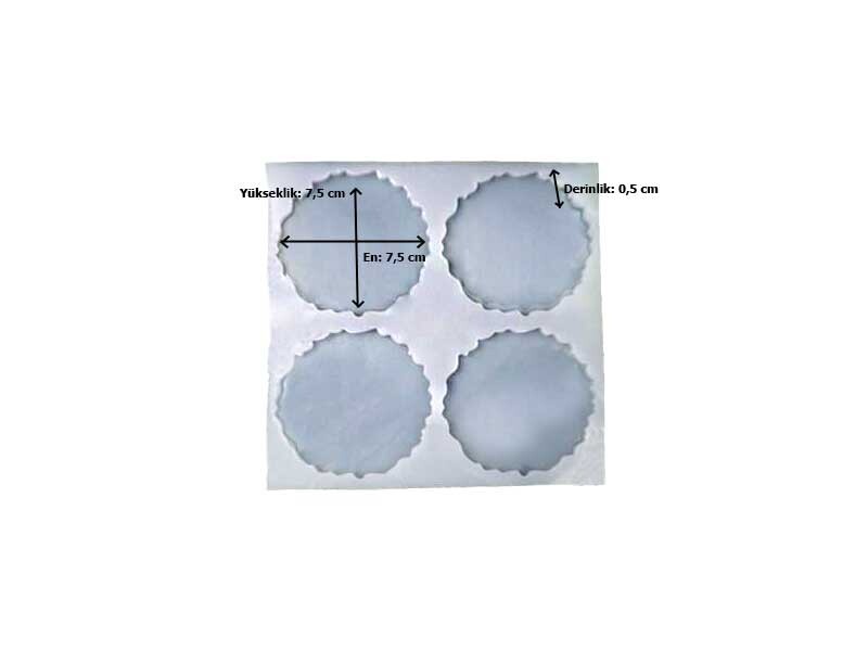 4'lü Tırtıklı Magnet Epoksi Kalıbı EPK-388 - 3
