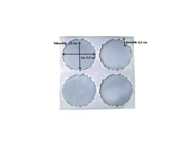 4'lü Tırtıklı Magnet Epoksi Kalıbı EPK-388 - 3