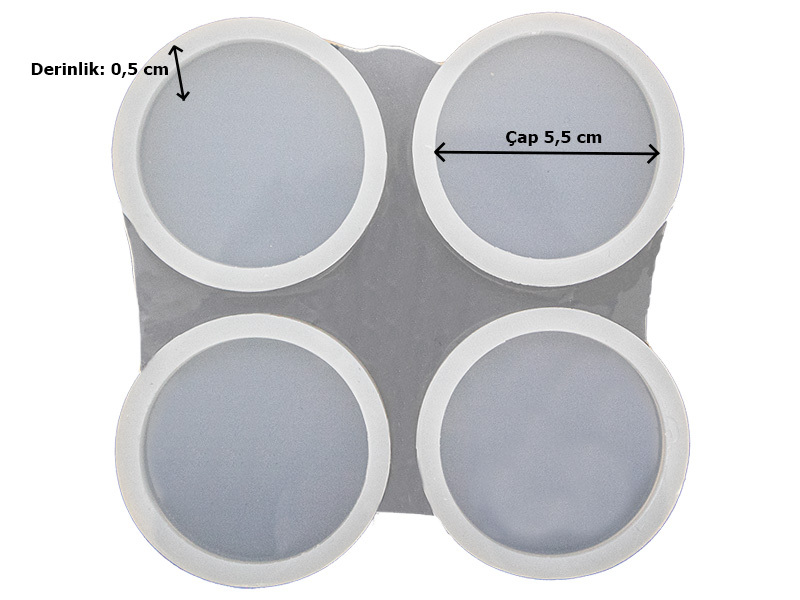4'lü Yuvarlak Magnet Epoksi Kalıbı EPK-796 - 2