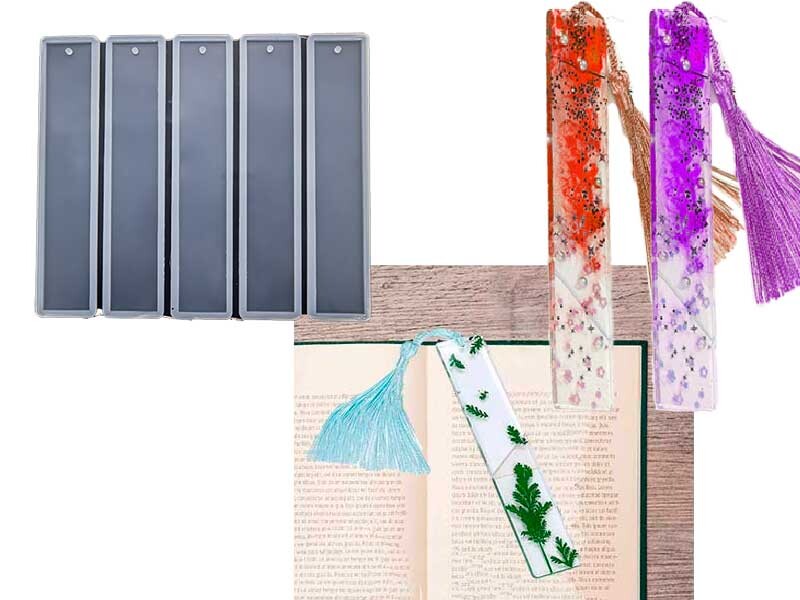 5'li Düz Model Kitap Ayracı Epoksi Kalıbı EPK-626 - Kimyacınız