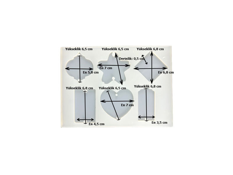 6'lı Geometrik Model Magnet Epoksi Reçine Kalıbı EPK-324 - 2