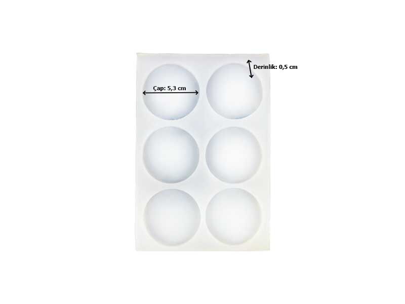 6'lı Yuvarlak Magnet Epoksi Reçine Kalıbı EPK-328 - 3
