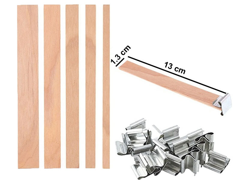 Ahşap Fitil Tutacağı - Ahşap Fitil 10'lu Set - Kimyacınız