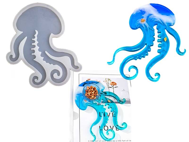 Epoksi Reçine Ahtapot Sunumluk Silikon Kalıbı EPK-517 - Kimyacınız