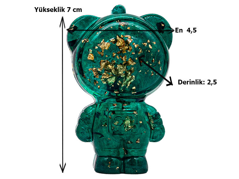 Astronot 2 Düğmeli Epoksi Kalıbı EPK-785 - 2