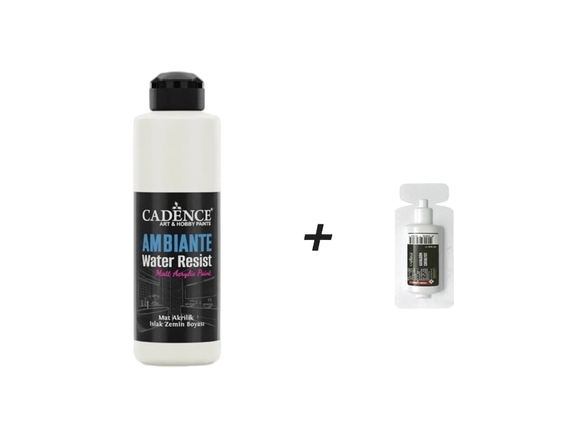 AW02 Ambiante Pak Beyaz Islak Zemin Boyası 250 ML+ Katalizör 10 GR - Cadence