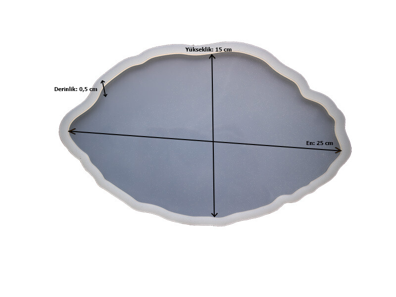 Badem Model Küçük Boy Tepsi Epoksi Reçine Kalıbı EPK-606 - 2