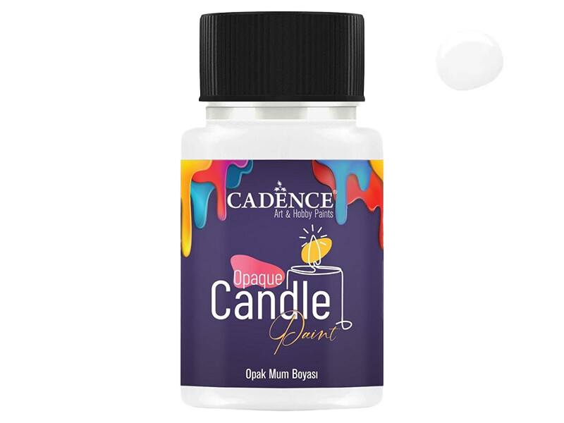 Beyaz Opak Mum Boyası Cadence CDL 01 50 ml - Cadence