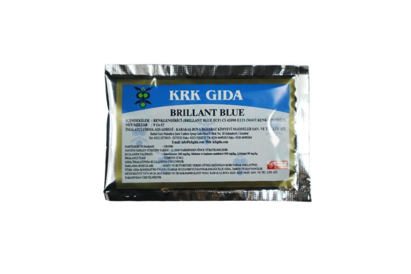Brilliant Blue FCF Açık Mavi Gıda Boyası 9 GR - KRK GIDA