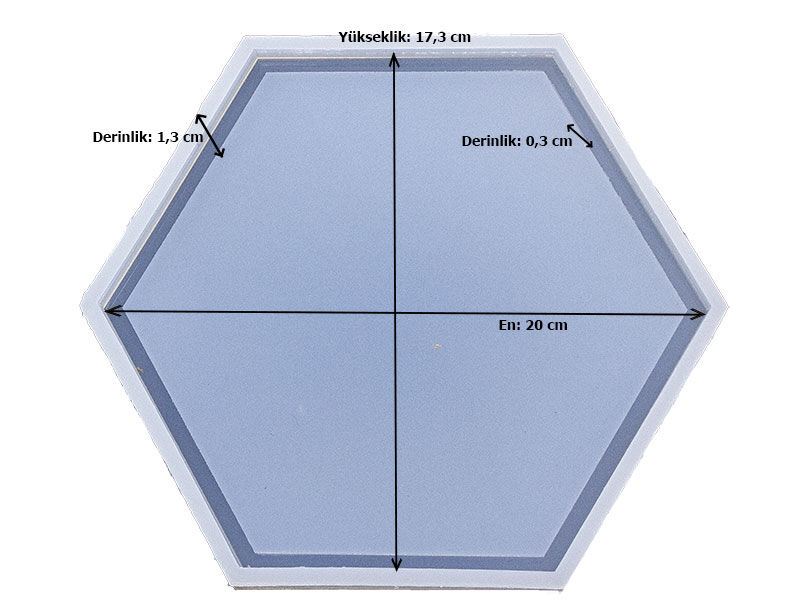 Büyük Altıgen Terrazo Tabanlık Epoksi Reçine Kalıbı EPK-666 - 2