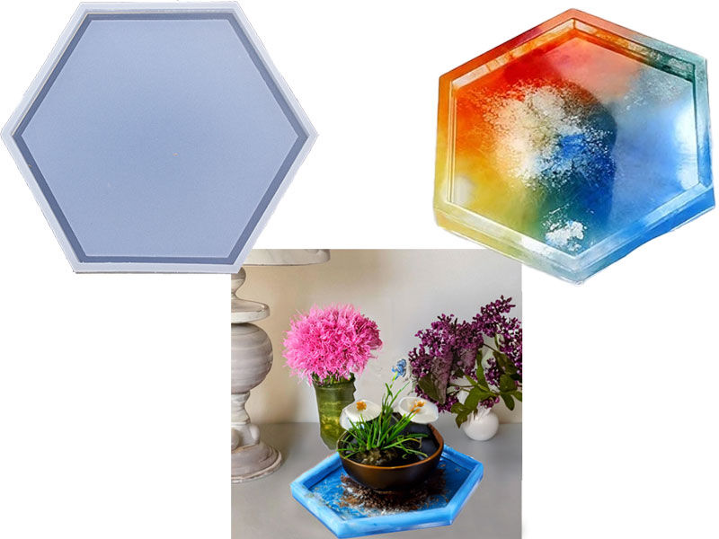 Büyük Altıgen Terrazo Tabanlık Epoksi Reçine Kalıbı EPK-666 - 1