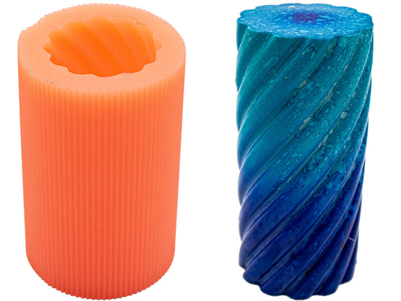 Büyük Twister Silindir Silikon Mum Kalıbı M-236 - Kimyacınız
