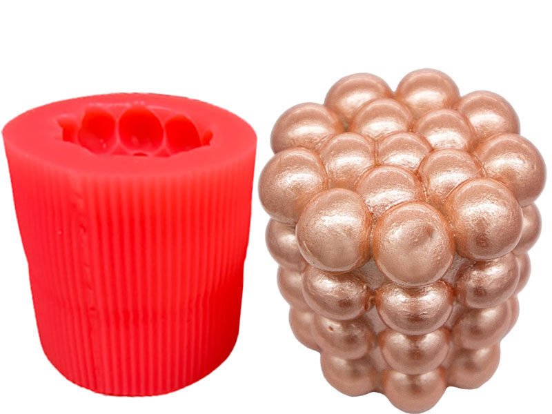 Büyük Yuvarlak Bubble Silikon Mum Kalıbı M-135 - 1