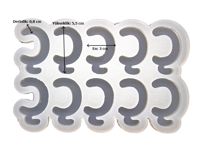 Ç Harfi 10'lu Bubble Alfabe Epoksi Reçine Kalıbı EPK-736 - 3