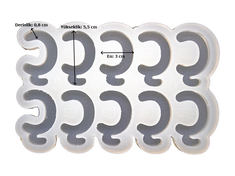 Ç Harfi 10'lu Bubble Alfabe Epoksi Reçine Kalıbı EPK-736 - 3
