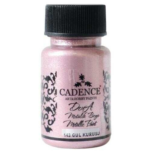 Cadence 143 Gül Kurusu Dora Metalik Boya 50 ML - Cadence