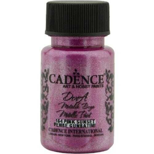 Cadence 164 Pembe Günbatımı Dora Metalik Boya 50 ML - Cadence