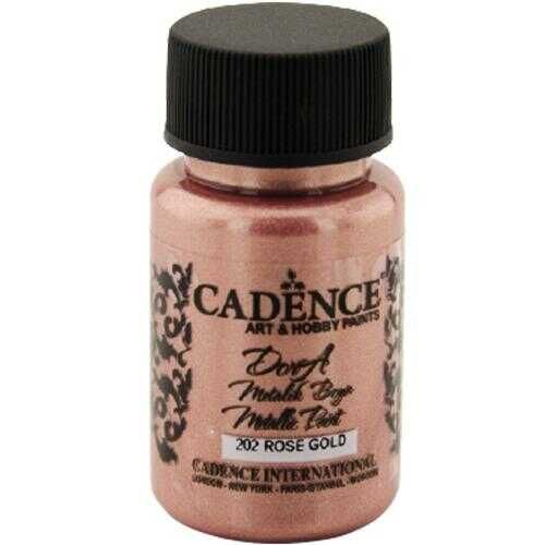 Cadence 202 Rose Gold Dora Metalik Boya 50 ML - Cadence