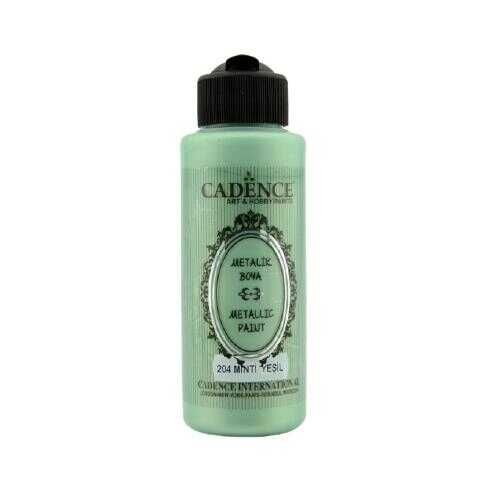 Cadence 204 Mint Yeşil Metalik Sedefli Akrilik Boya 120 ML - Cadence