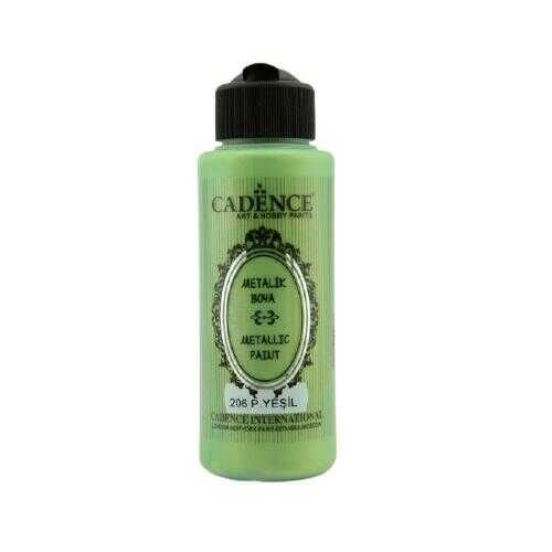 Cadence 206 P.Yeşil Metalik Sedefli Akrilik Boya 120 ML - 1