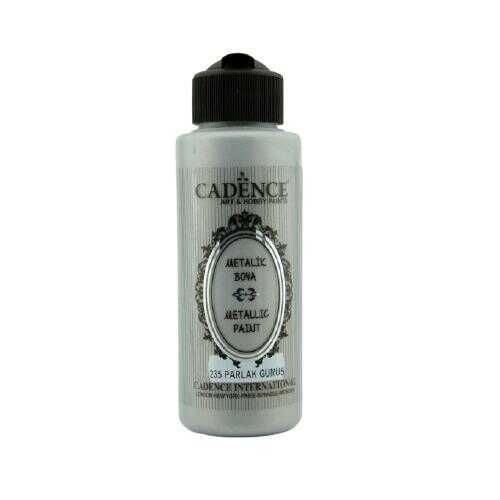 Cadence 235 Parlak Gümüş Metalik Sedefli Akrilik Boya 120 ML - Cadence