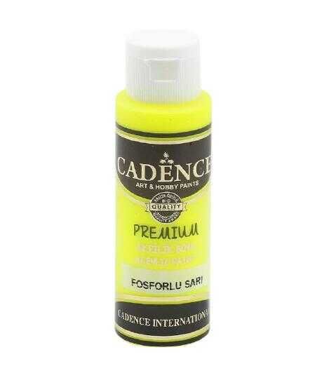 Cadence Fosforlu Sarı Premium Akrilik Boya 120 ML - Cadence